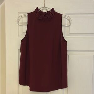 Sleeveless Burgundy Top